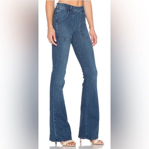 Frame Denim Cropped Le Flare de Francoise in Sunnyslope - Picture 3 of 16